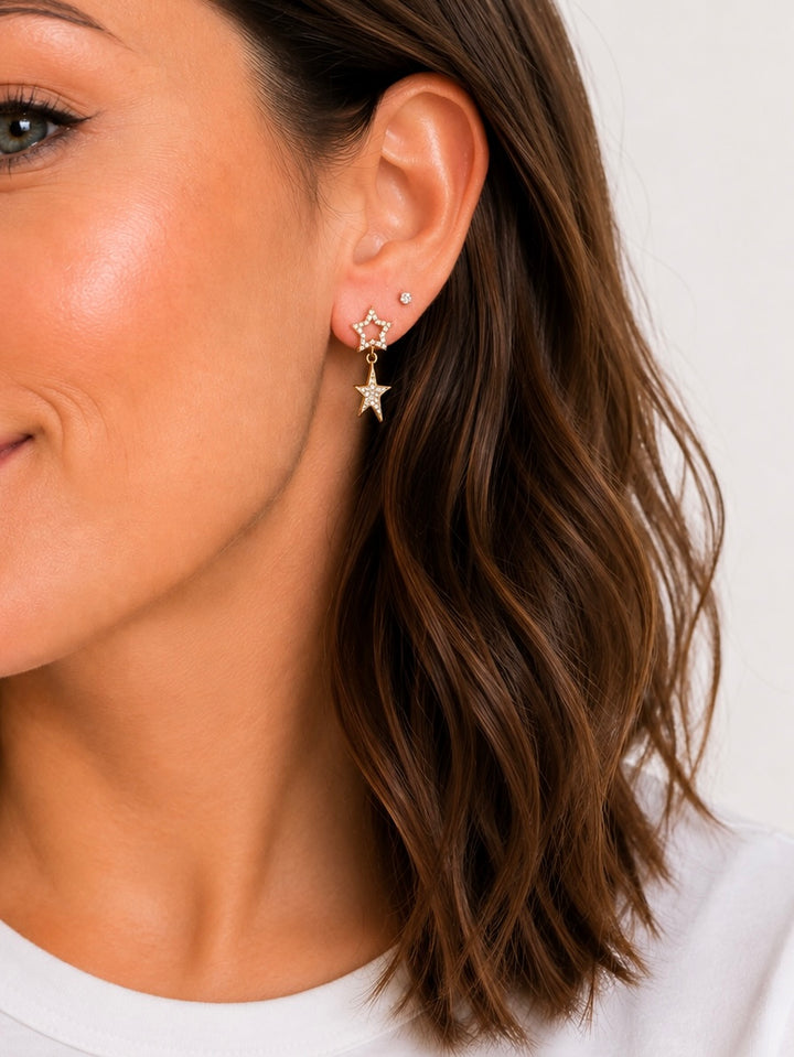 Stella Earrings, Stars