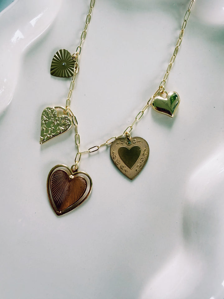 All Hearts Charm Necklace, Charm Society