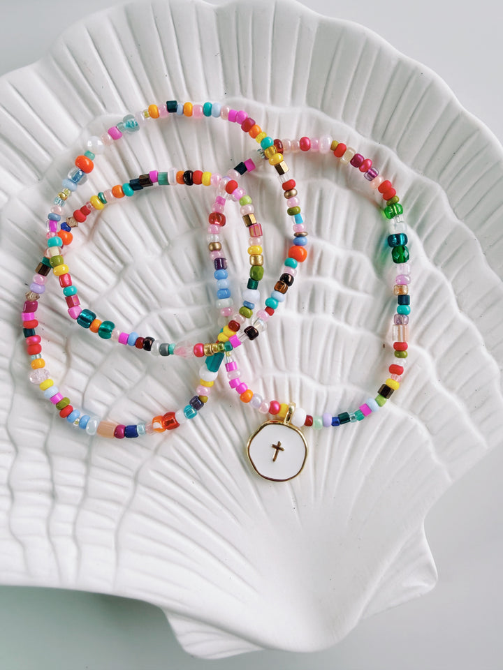 Cross Mixed Media Bracelet Set