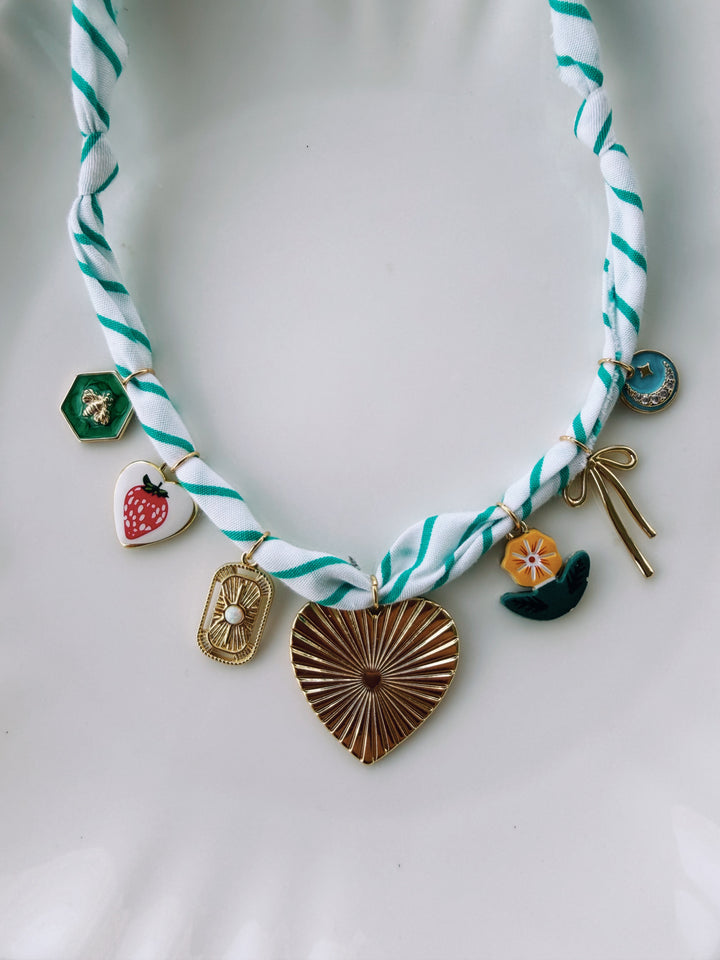 Garden Party Bandana Necklace, Birthday Collection
