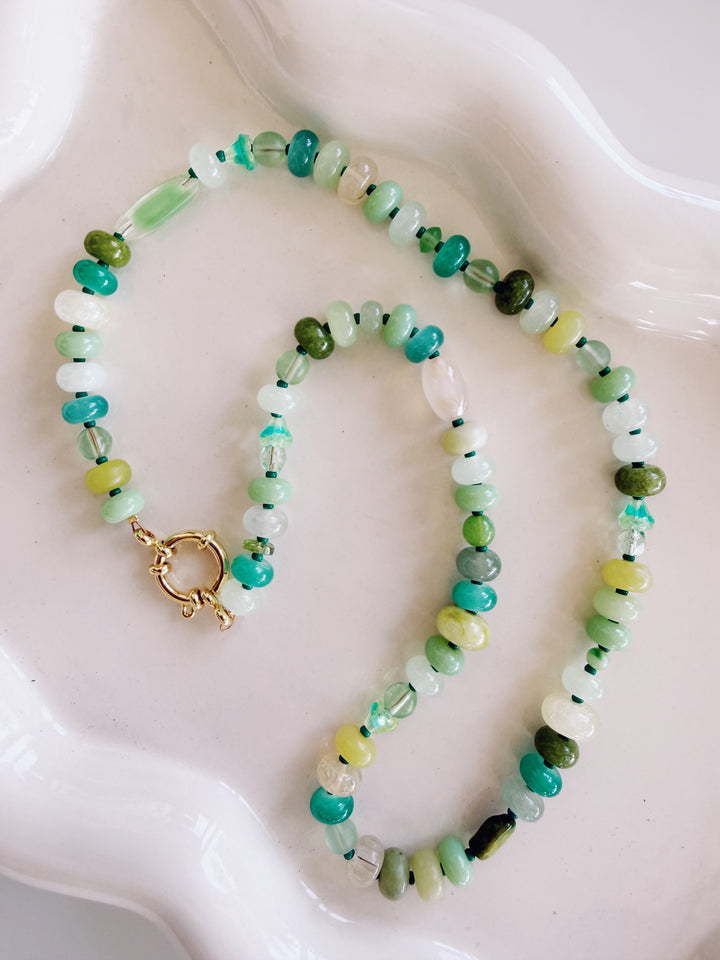 Vintage Candy Gemstone Necklace, Small Batch
