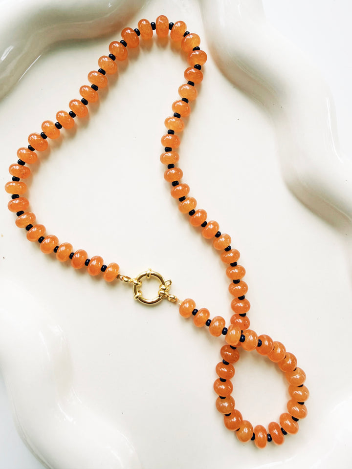Navy + Orange Necklaces, Game Day