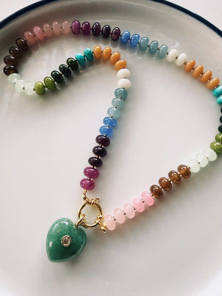 Calico Gemstone Necklace, Sweet Heritage