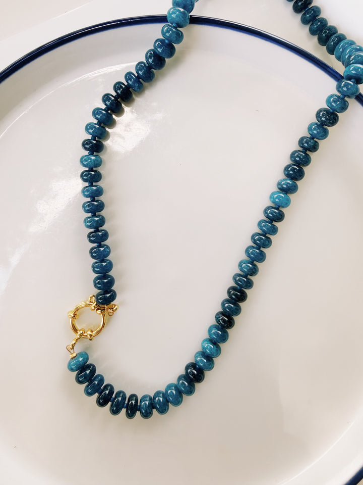 Ocean Blue Stone Necklace, America 250