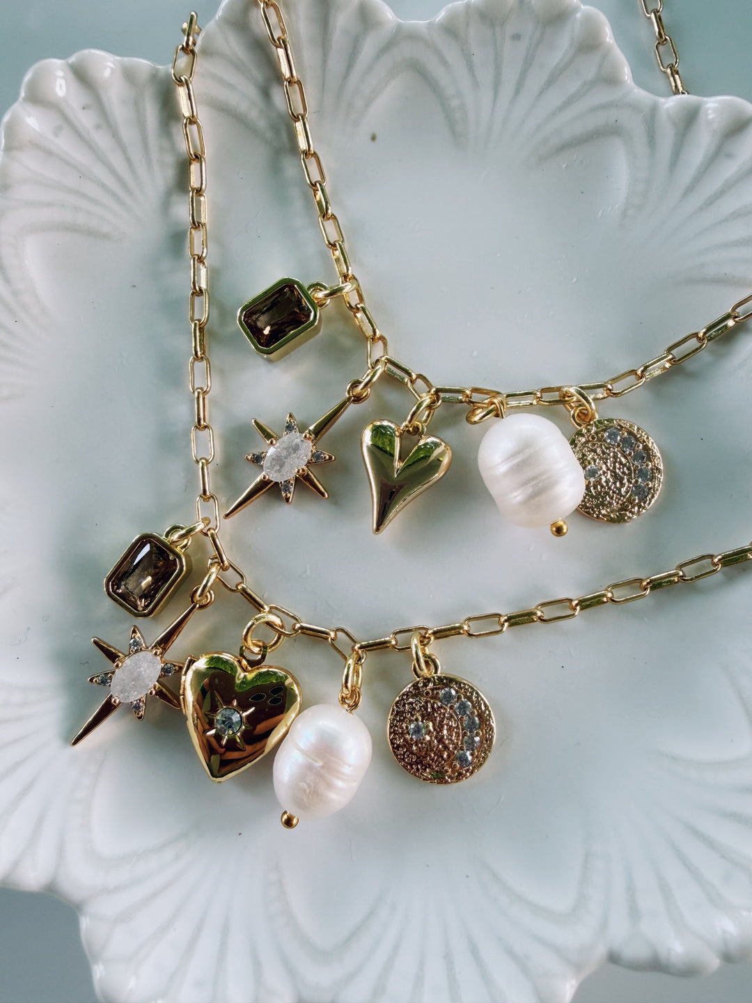Heart Cluster Necklace, Daily Grace
