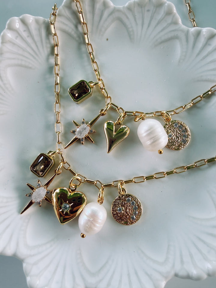 Heart Cluster Necklace, Daily Grace