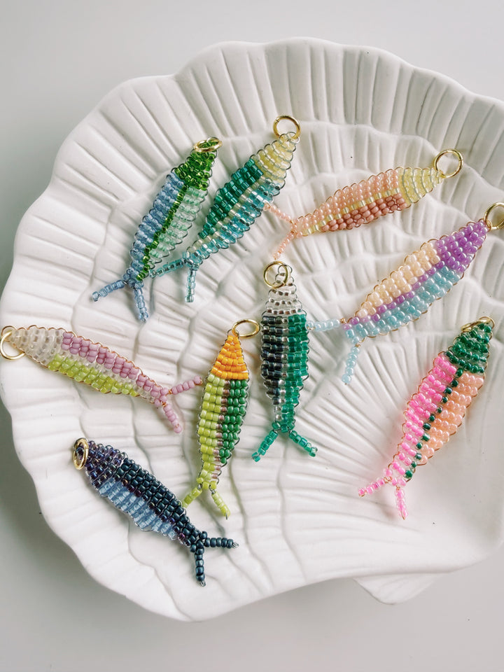 Handbeaded Fish Charm, Bead Girl Summer