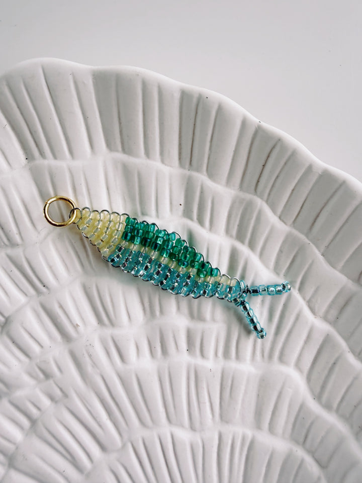 Handbeaded Fish Charm, Bead Girl Summer