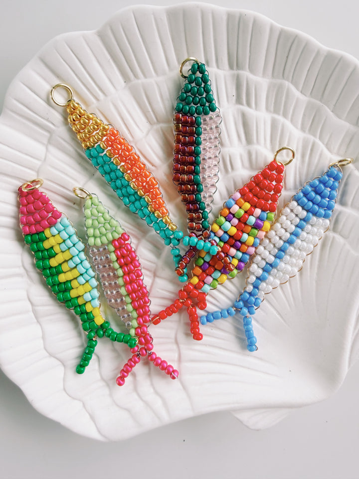 Handbeaded Fish Charm, Bead Girl Summer