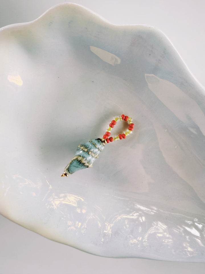 Beaded Conch Charm, Bead Girl Summer
