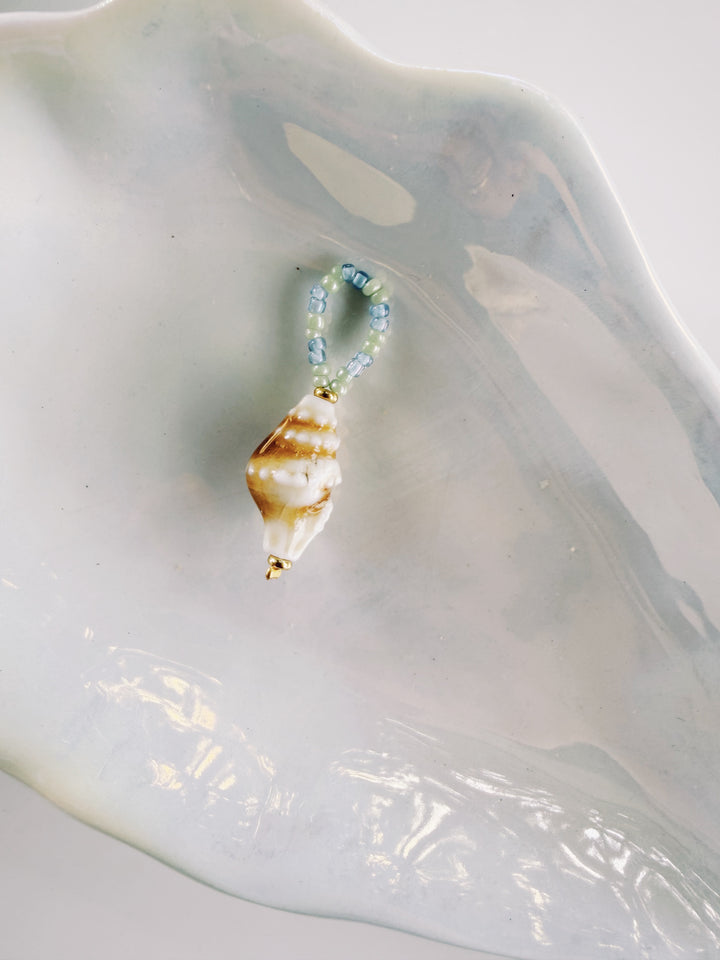 Beaded Conch Charm, Bead Girl Summer
