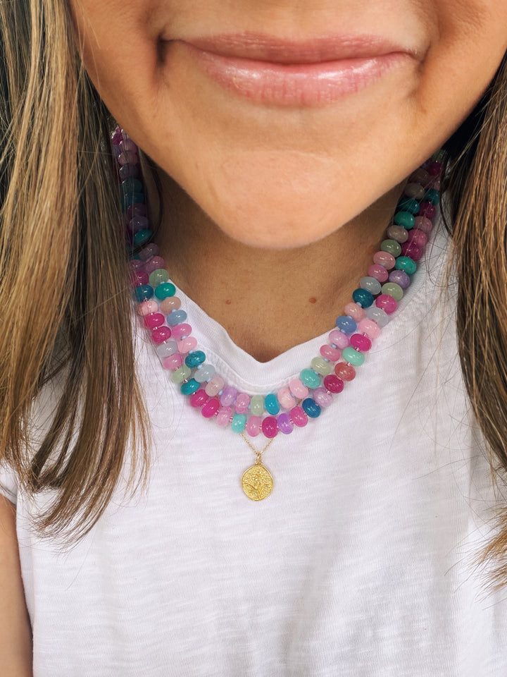 Confetti Gemstone and Glass Necklace