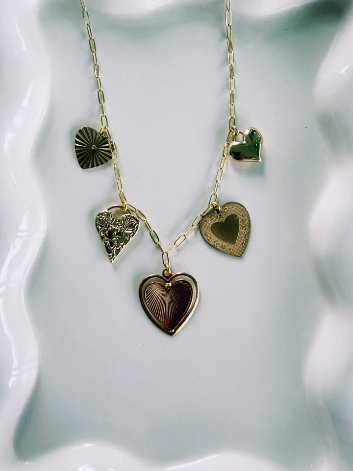 All Hearts Charm Necklace, Charm Society