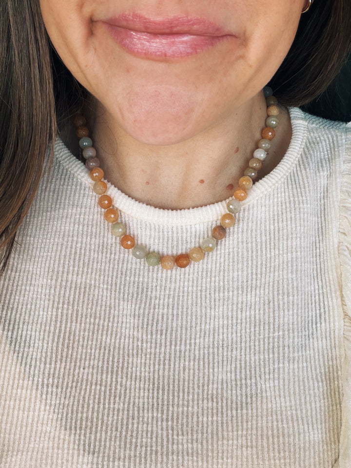 Equinox Gemstone Necklace, Autumn Heirloom