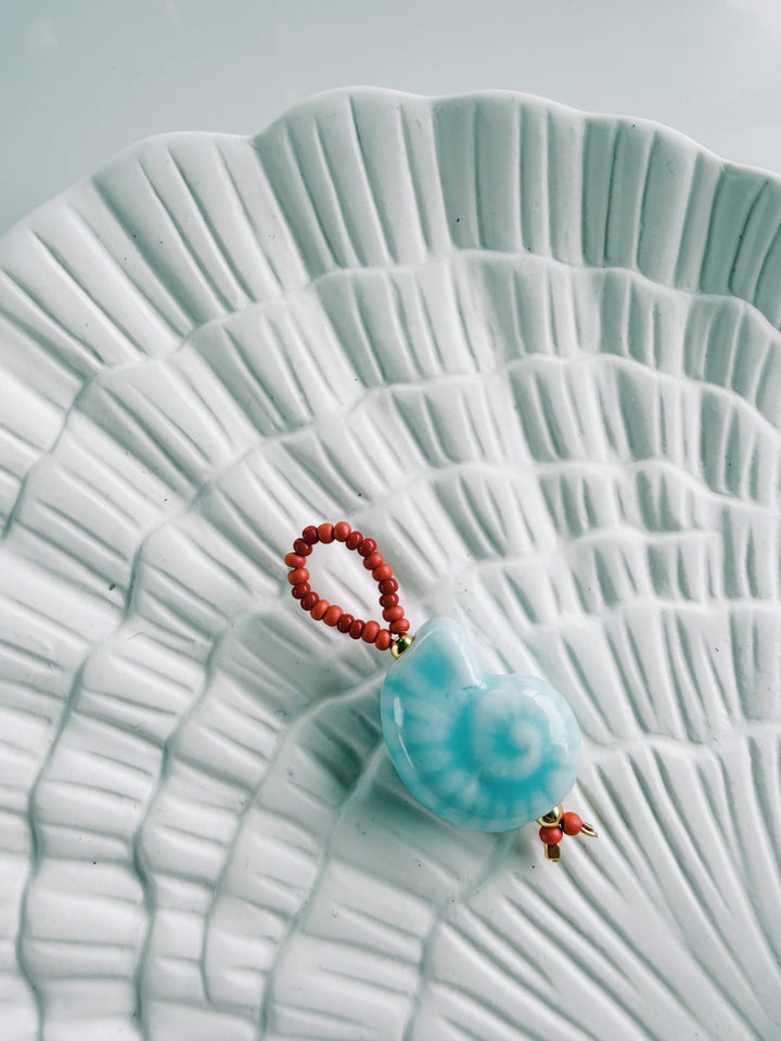 Beaded Shell Charm, Bead Girl Summer