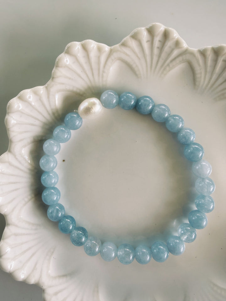 Blue Gemstone Bracelets, Pearls