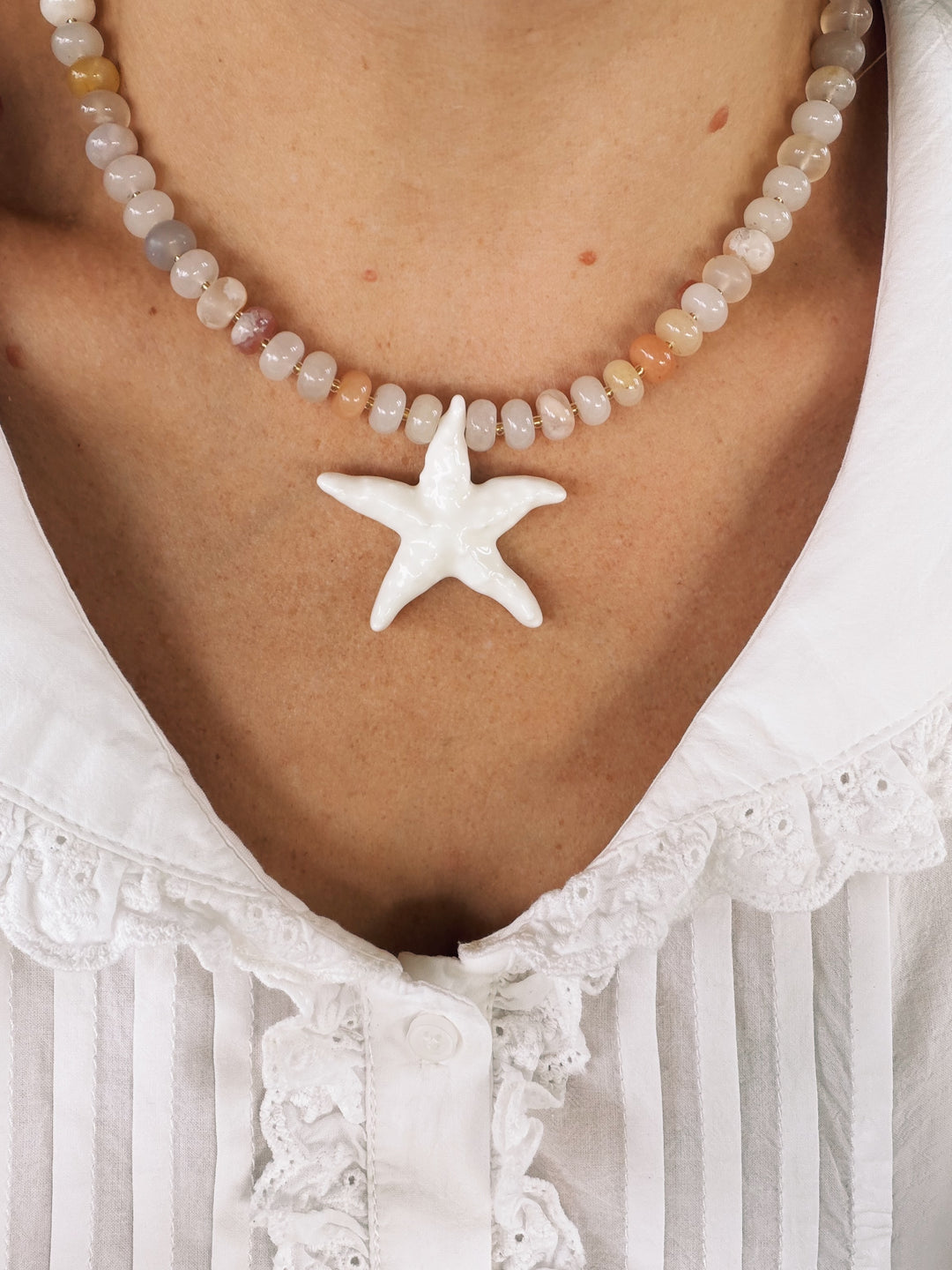 Starfish Desert Stone Necklace, Sunkissed