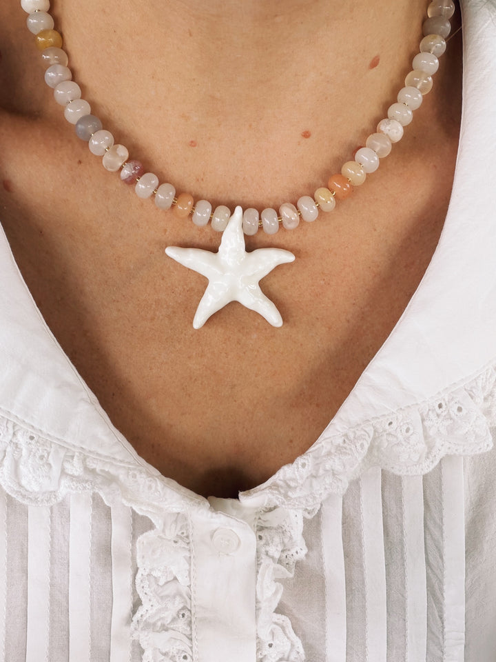 Starfish Desert Stone Necklace, Sunkissed