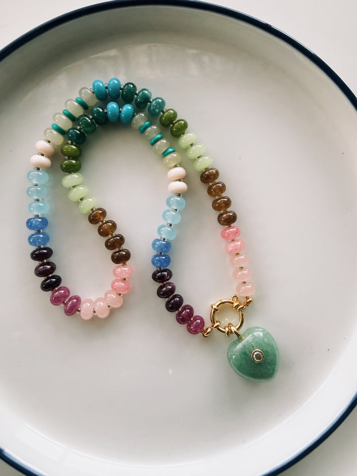 Calico Gemstone Necklace, Sweet Heritage