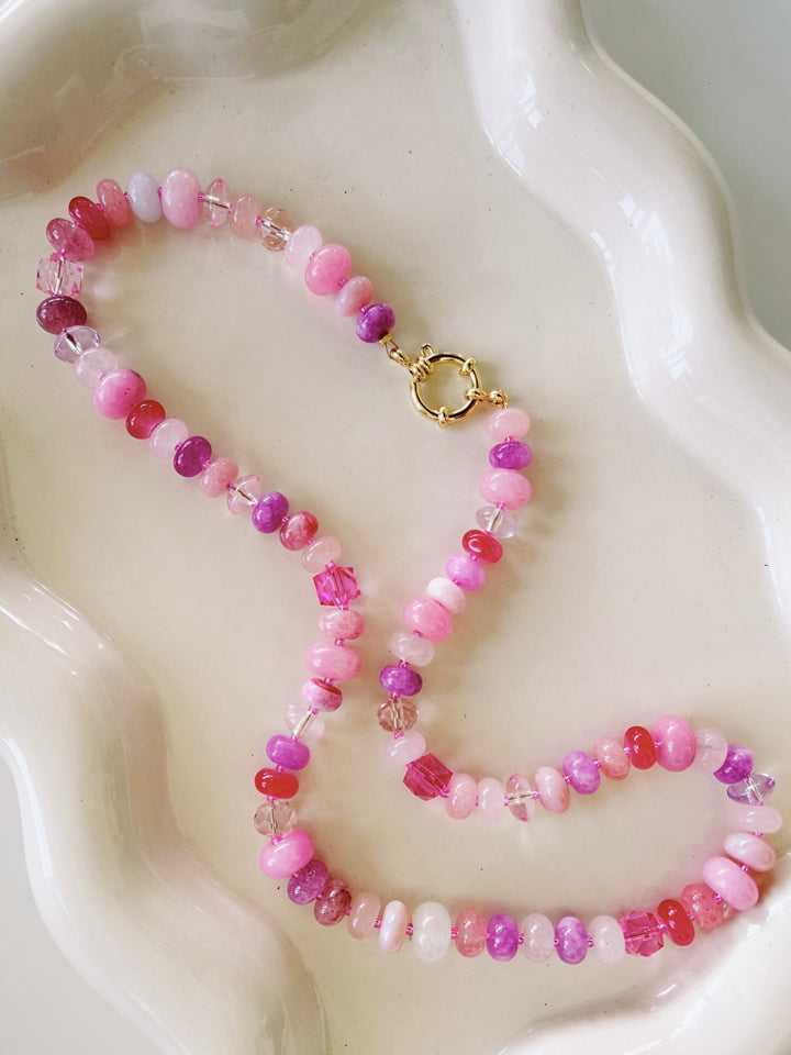 Vintage Candy Gemstone Necklace, Small Batch