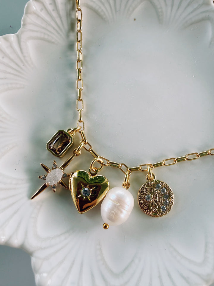 Heart Cluster Necklace, Daily Grace
