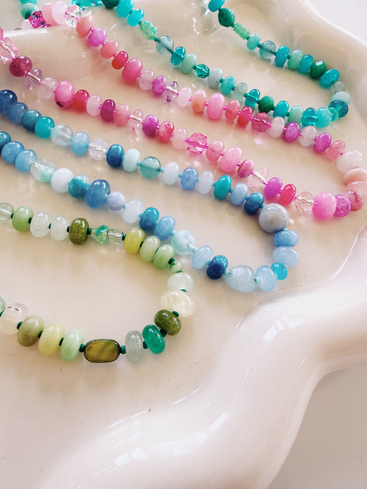 Vintage Candy Gemstone Necklace, Small Batch