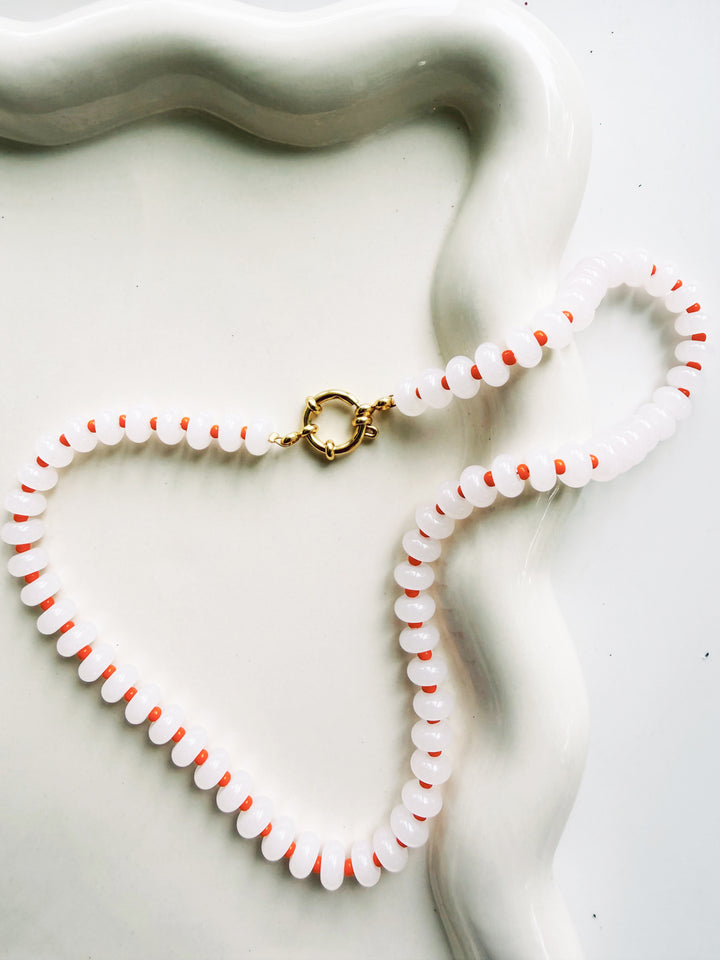 Orange + White Necklaces, Game Day