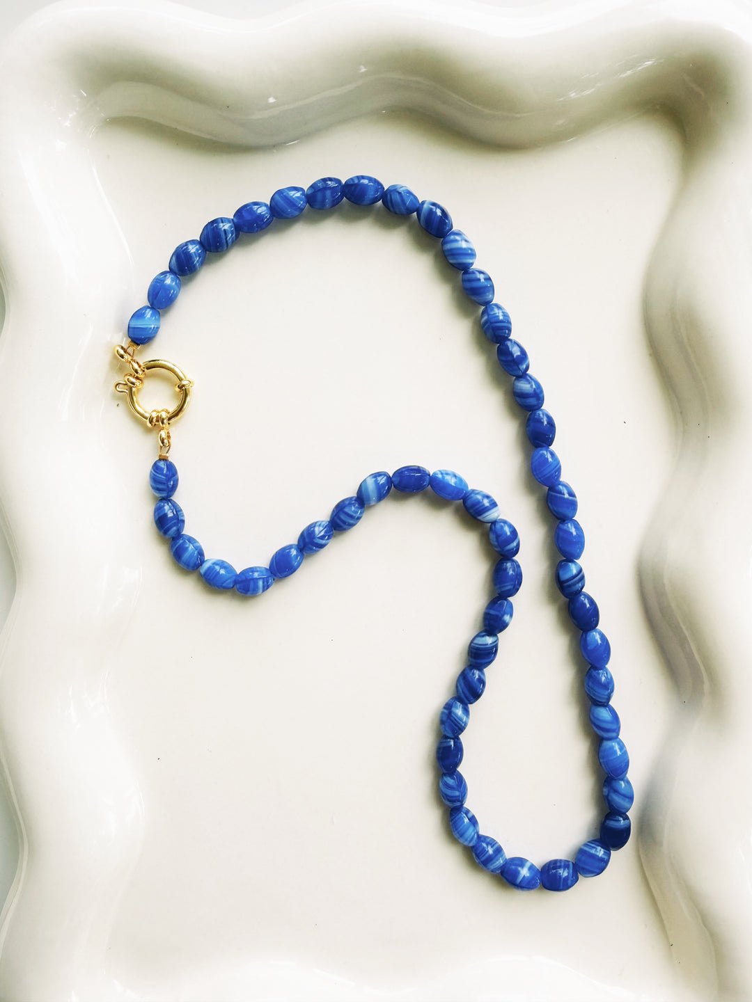 Blue + White Necklaces, Game Day