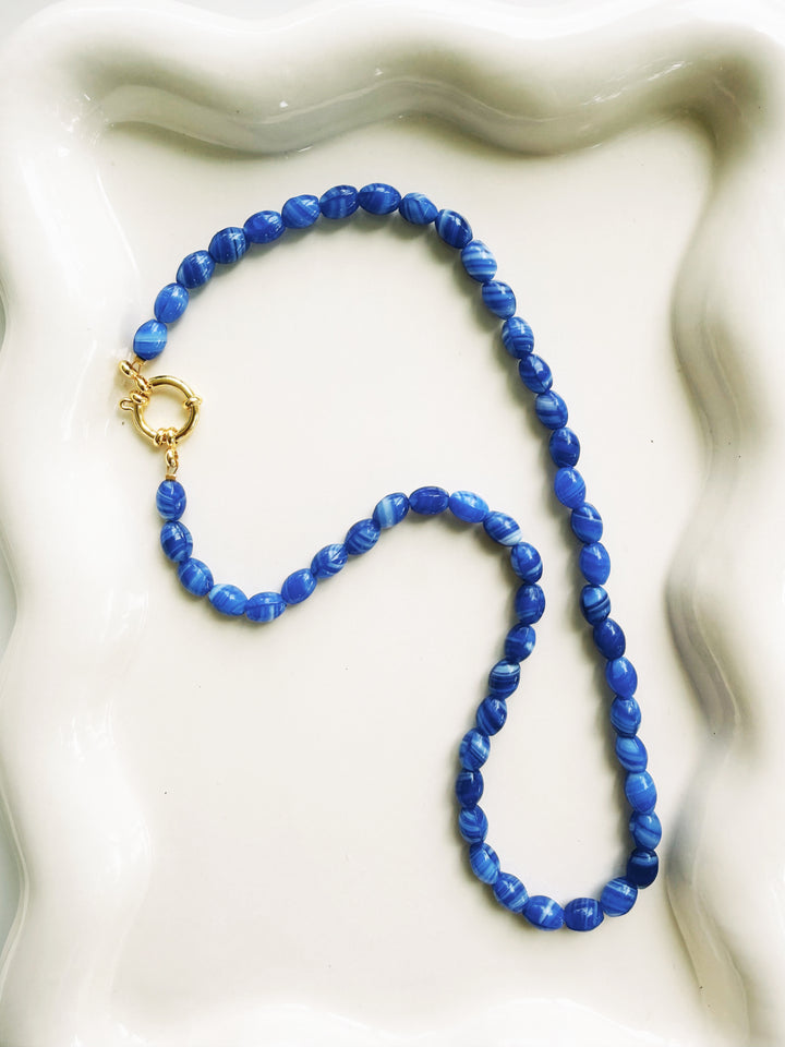 Blue + White Necklaces, Game Day
