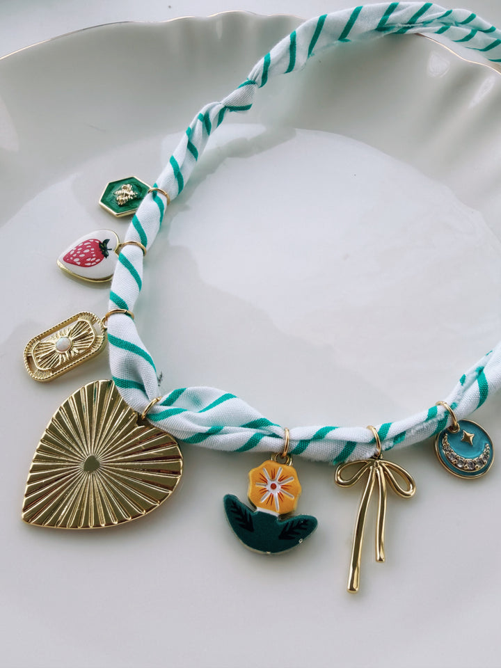Garden Party Bandana Necklace, Birthday Collection
