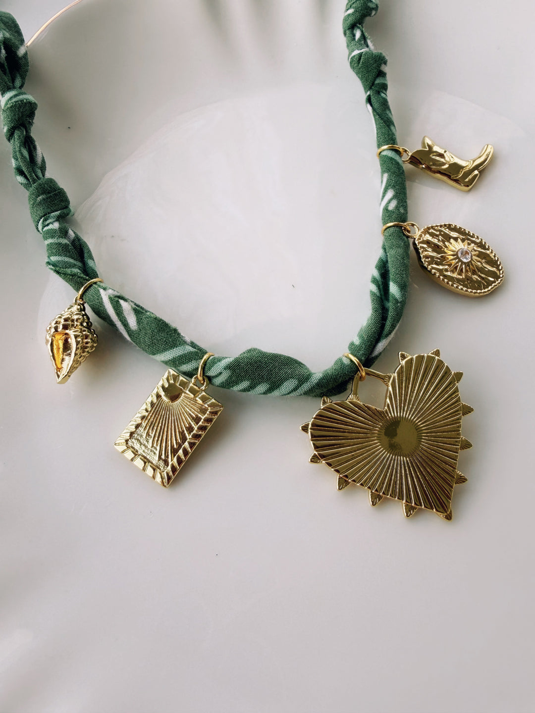 Evergreen Bandana Necklace, Birthday Collection