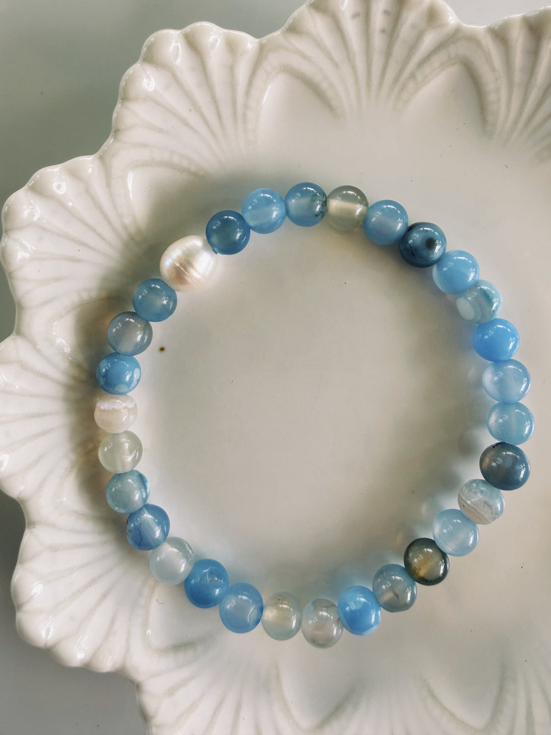 Blue Gemstone Bracelets, Pearls