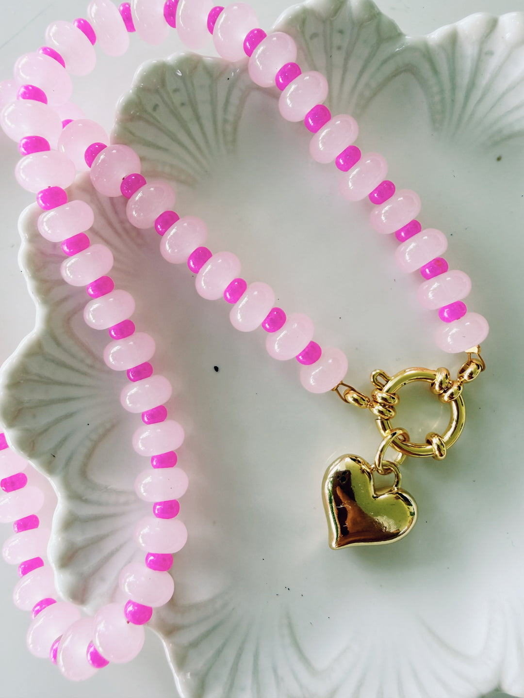 Sweetheart Glass Necklace, Back to School
