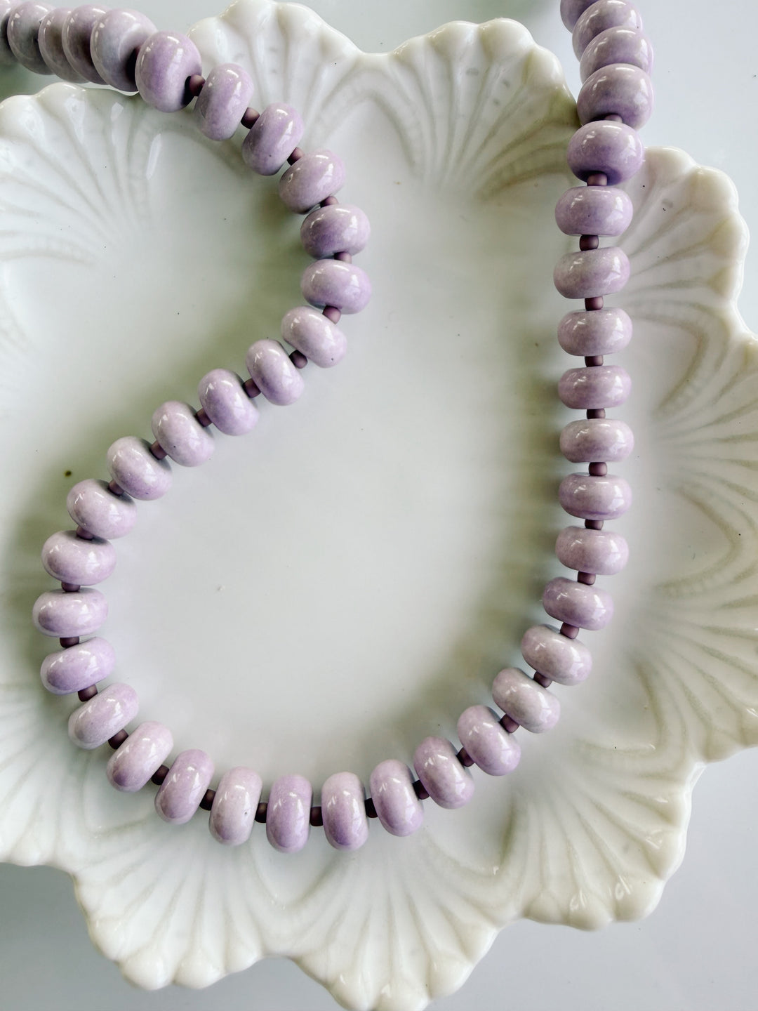 Lilac Agate Gemstone Necklace