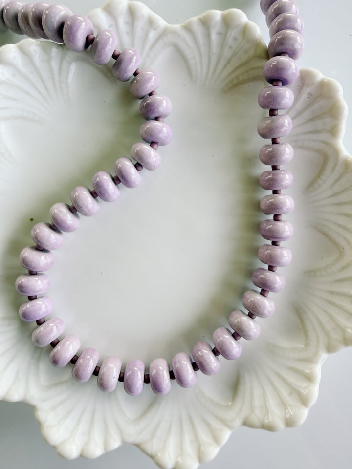 Lilac Agate Gemstone Necklace