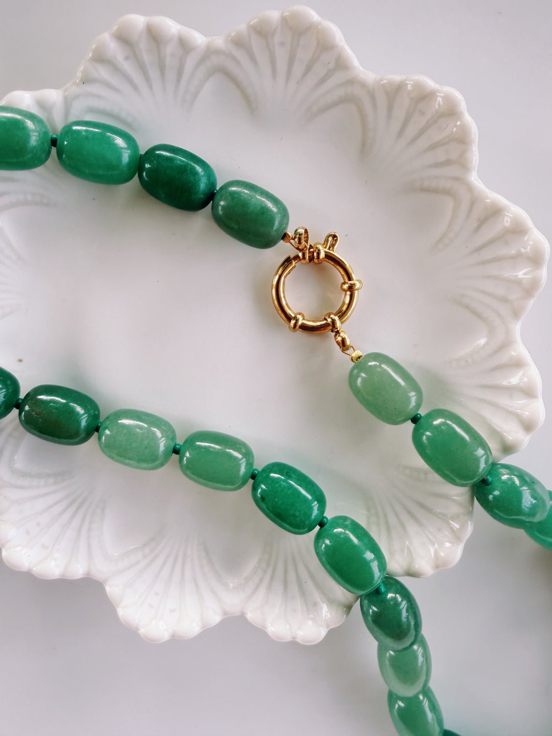 Verdant Stone Necklaces, Vintage Flora