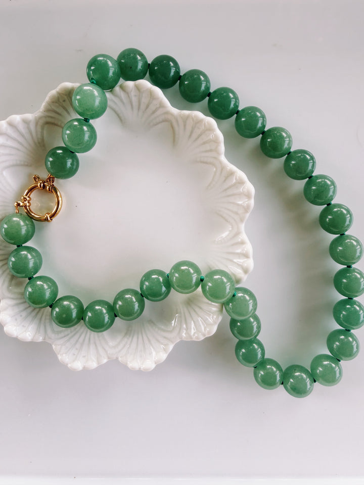 Verdant Stone Necklaces, Vintage Flora
