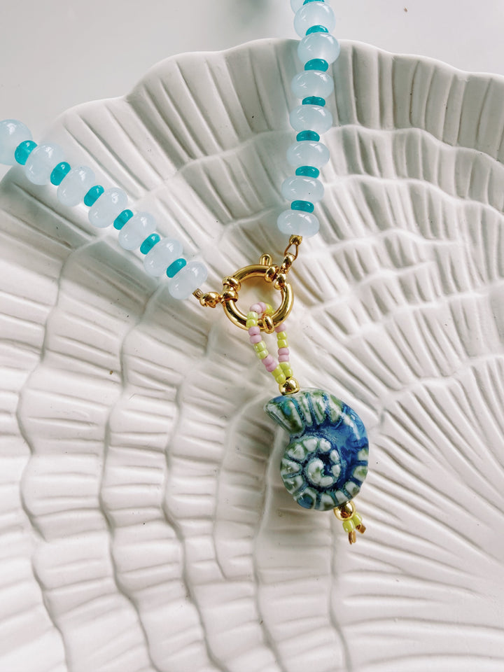 Beaded Shell Charm, Bead Girl Summer