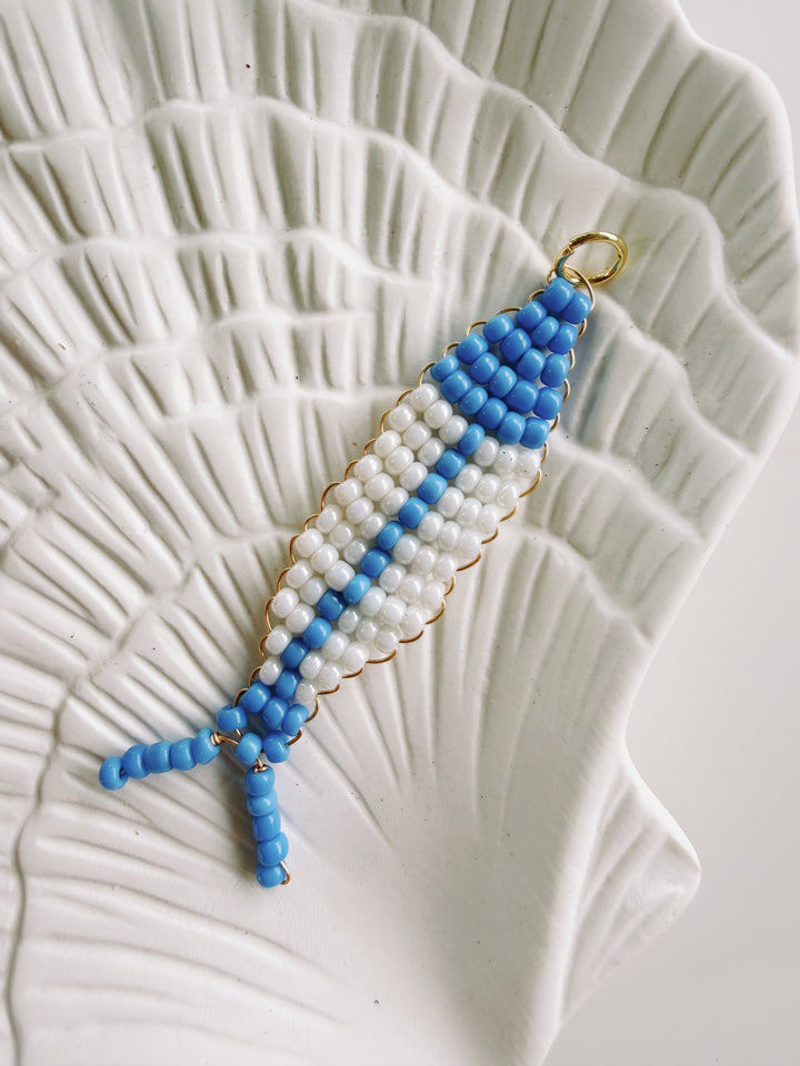 Handbeaded Fish Charm, Bead Girl Summer