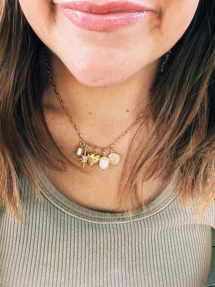 Heart Cluster Necklace, Daily Grace