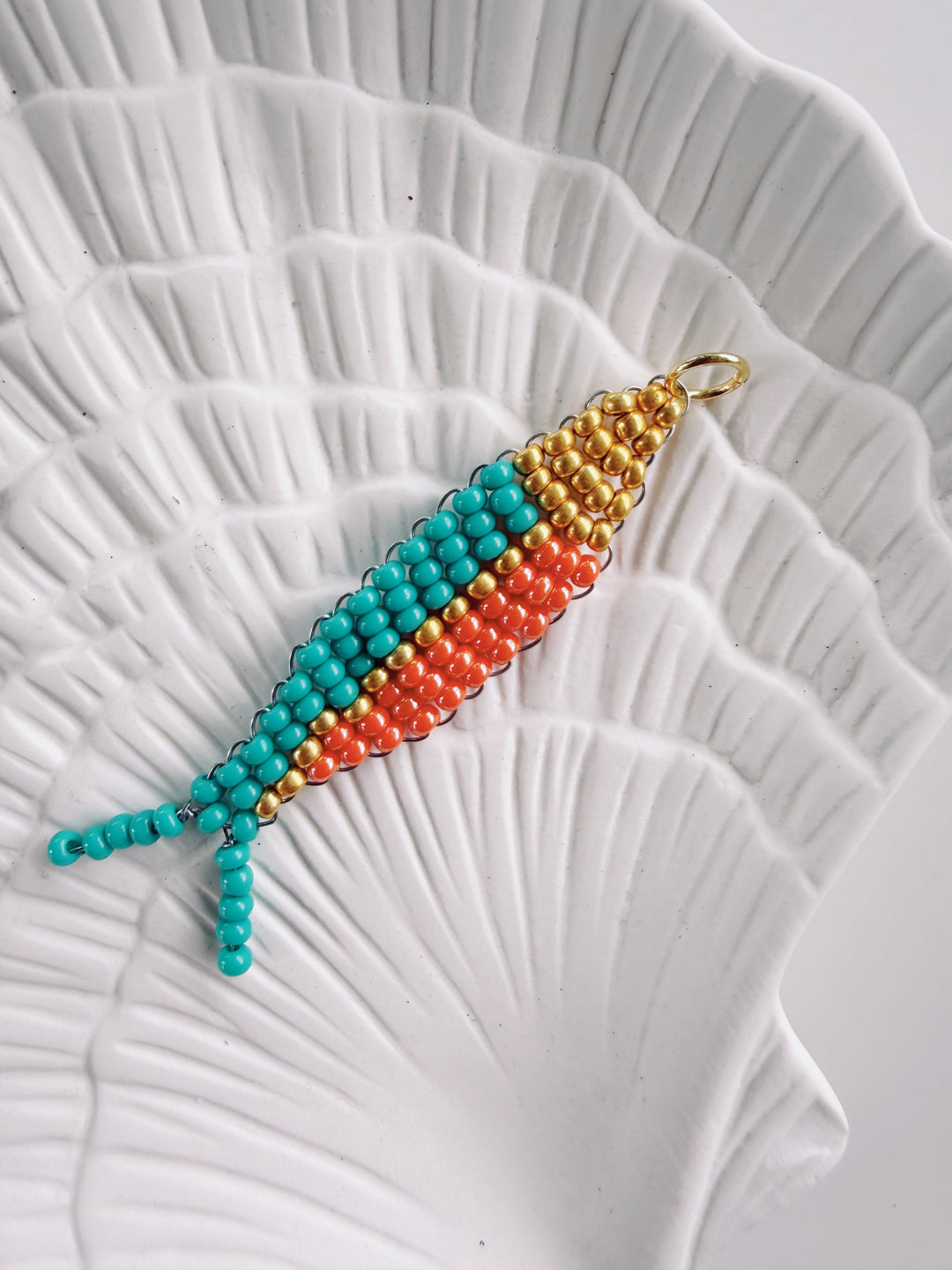 Handbeaded Fish Charm, Bead Girl Summer