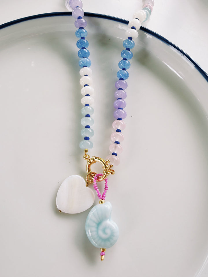 Beaded Shell Charm, Bead Girl Summer