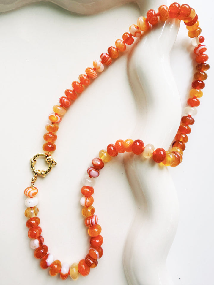 Orange + White Necklaces, Game Day