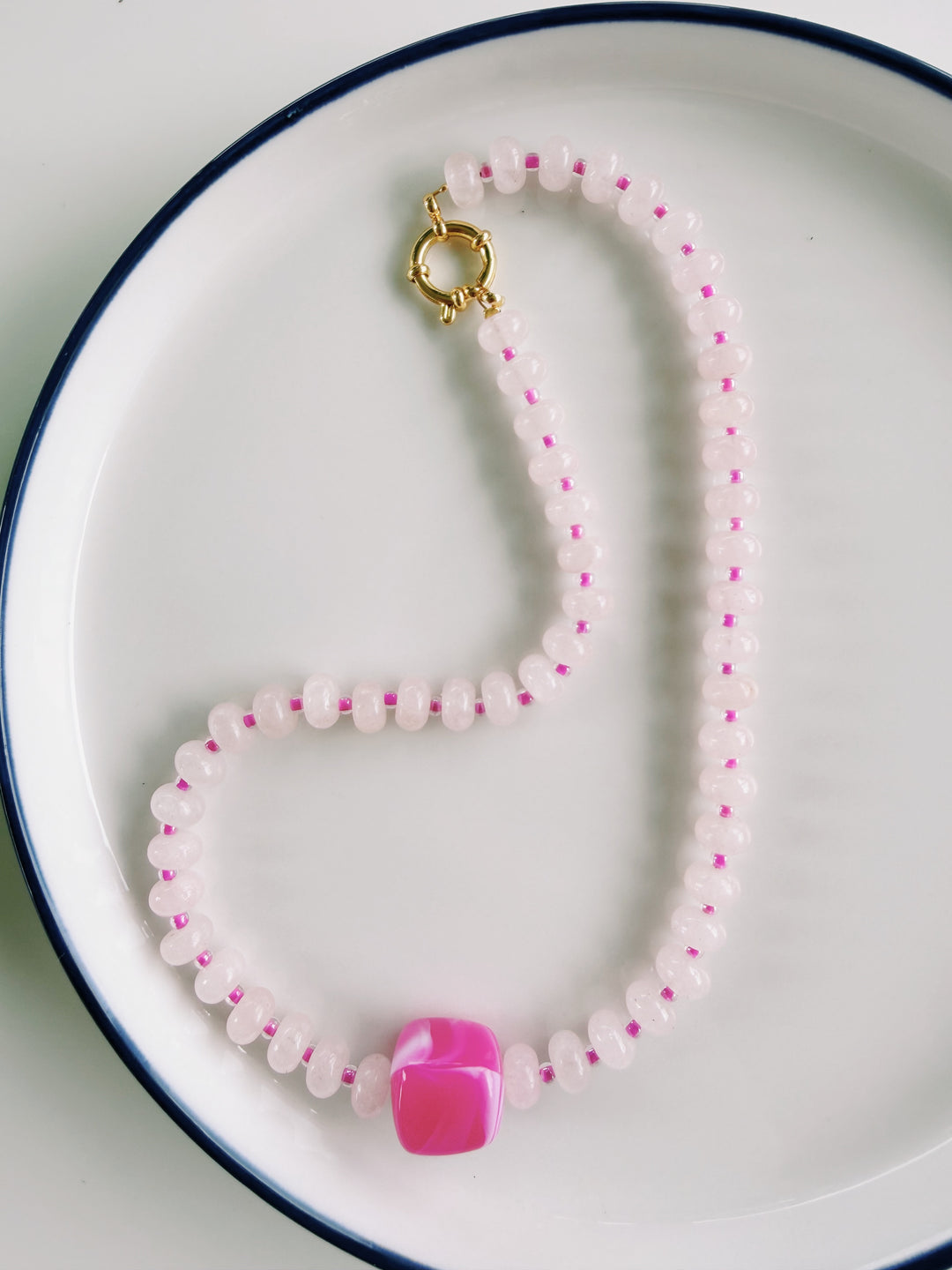 Color Pop Necklace, Bead Girl Summer
