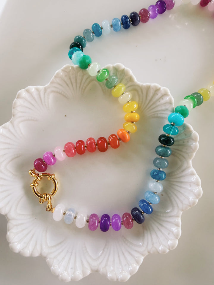 Joy Gemstone and Glass Necklace