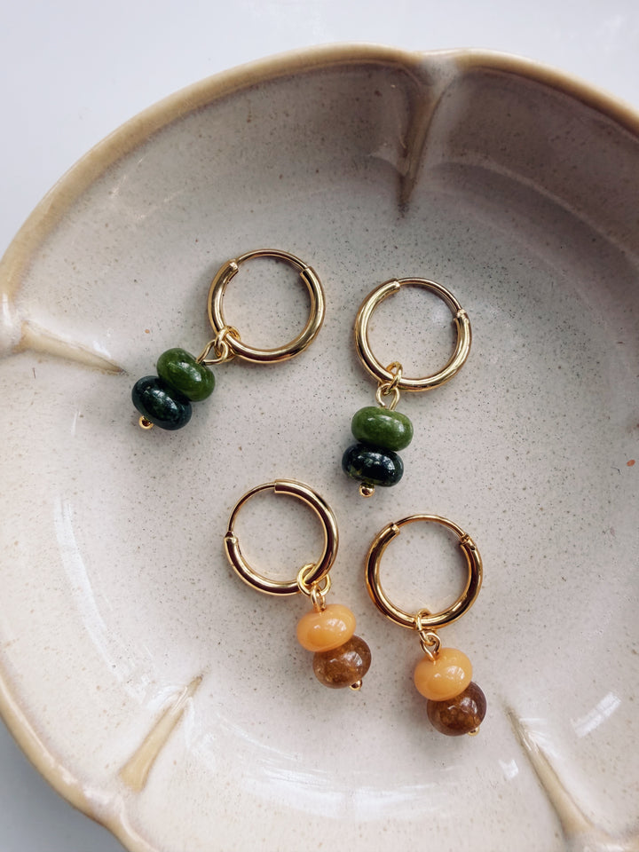 Gemstone Earrings, Sweater Weather