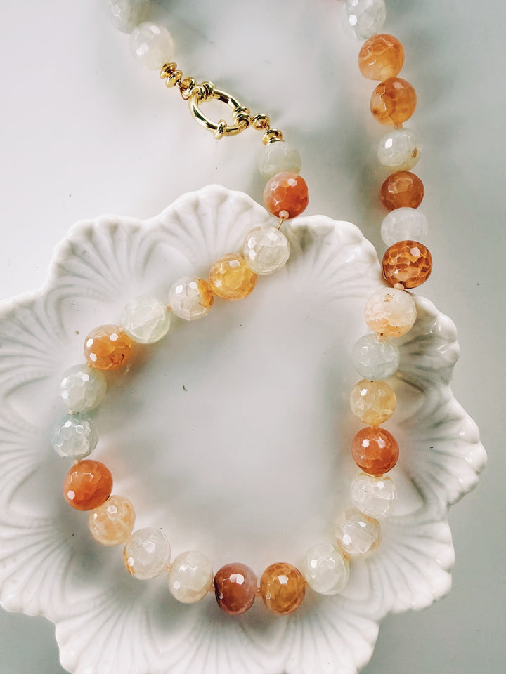 Equinox Gemstone Necklace, Autumn Heirloom