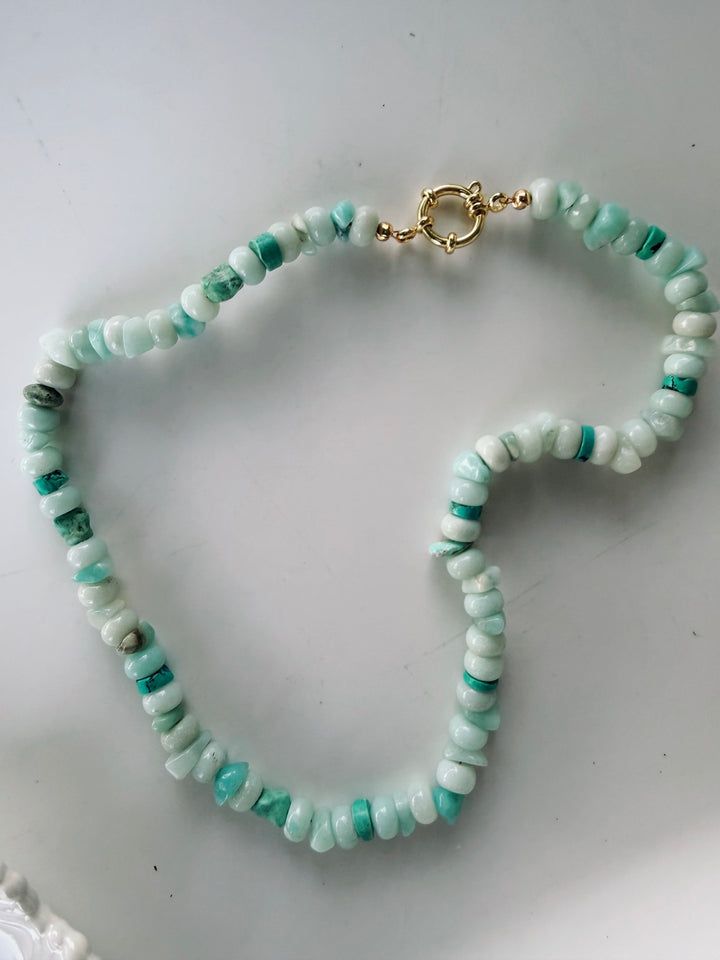 Aventurine Gemstone Necklace, Autumn Heirloom