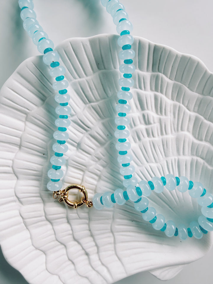 Sky Glass Necklace, Bead Girl Summer
