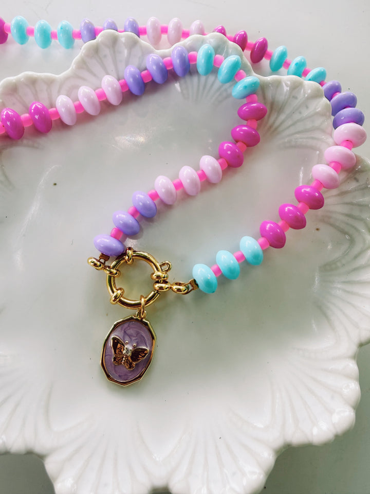 Cutie Acrylic Necklace, Back to School